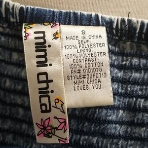 Strapless sheer mini chica dress size small